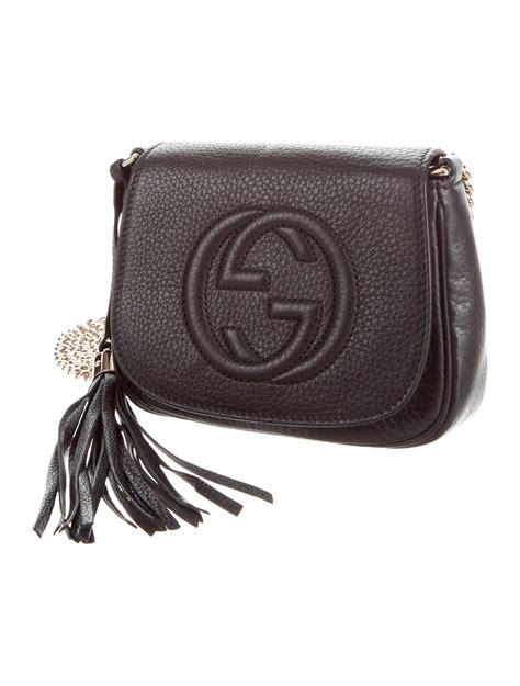 gucci black crossbody with gold chain|Gucci crossbody with thick strap.